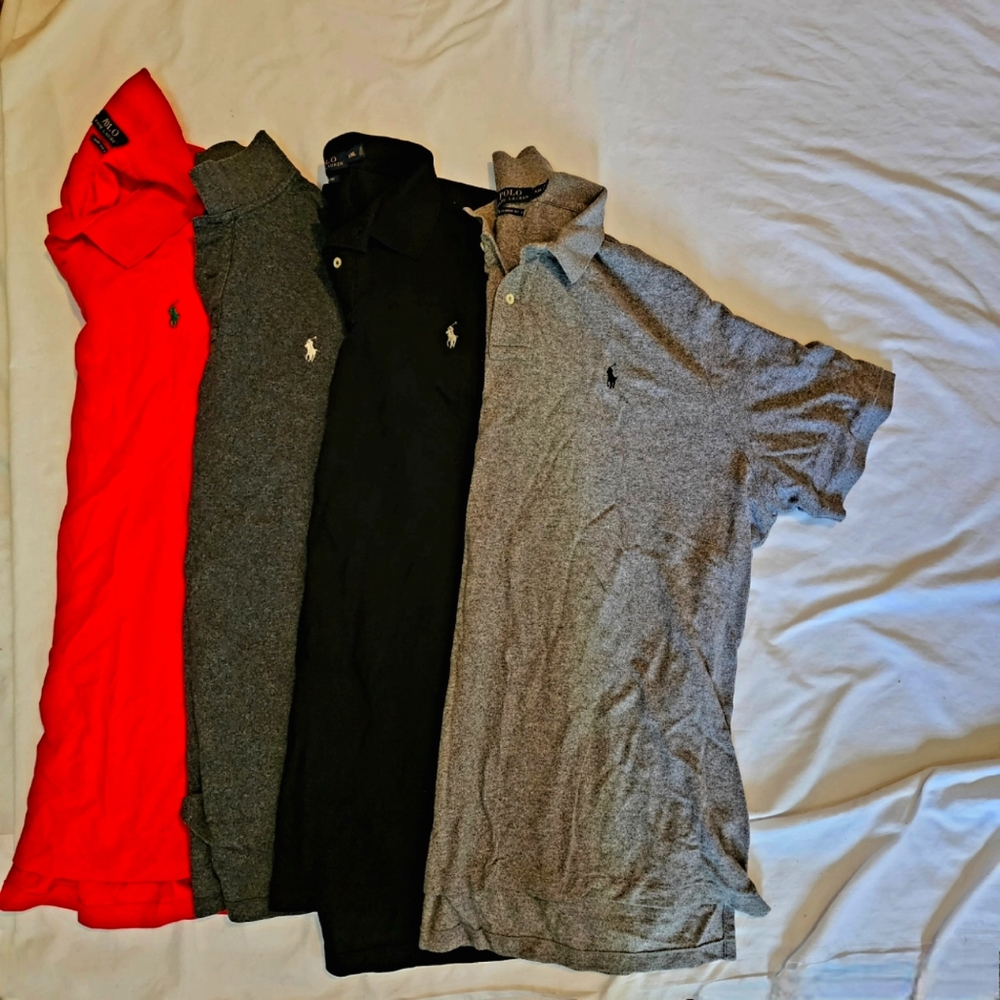 2XL Bundle Ralph Lauren Polo's , Cotton Mesh & Interlock fabric , barely worn